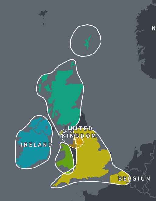 AncestryDNA Ethnicity Map Regions